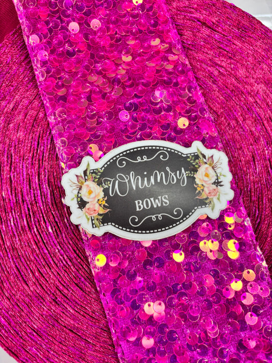 3 INCH FUCHSIA SEQUIN WITH GOLD AB TONES 36 inches ***