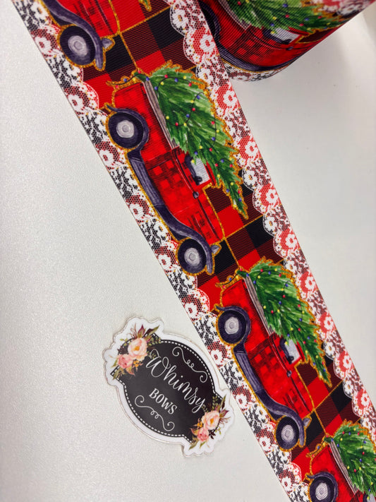 3 INCH CHRISTMAS TRUCK   RIBBON