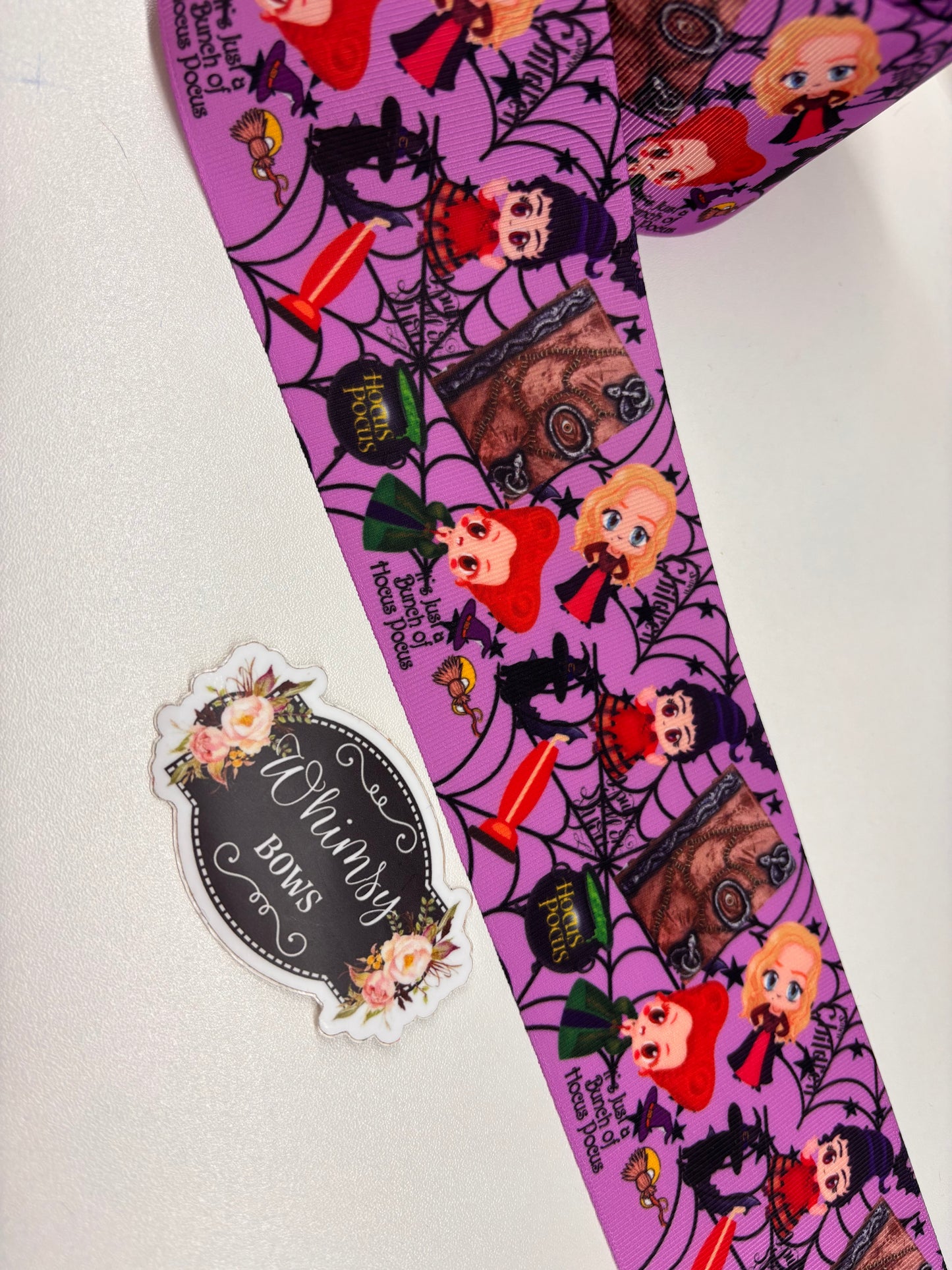 HOCUS POCUS 3 INCH PURPLE RIBBON