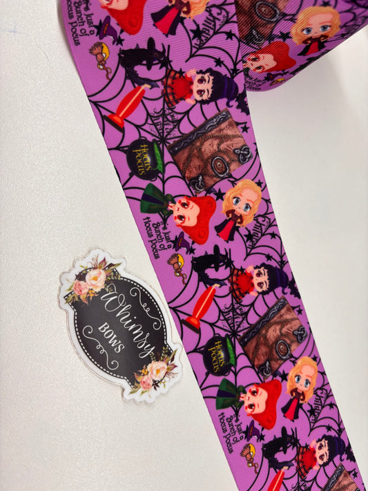 HOCUS POCUS 3 INCH PURPLE RIBBON