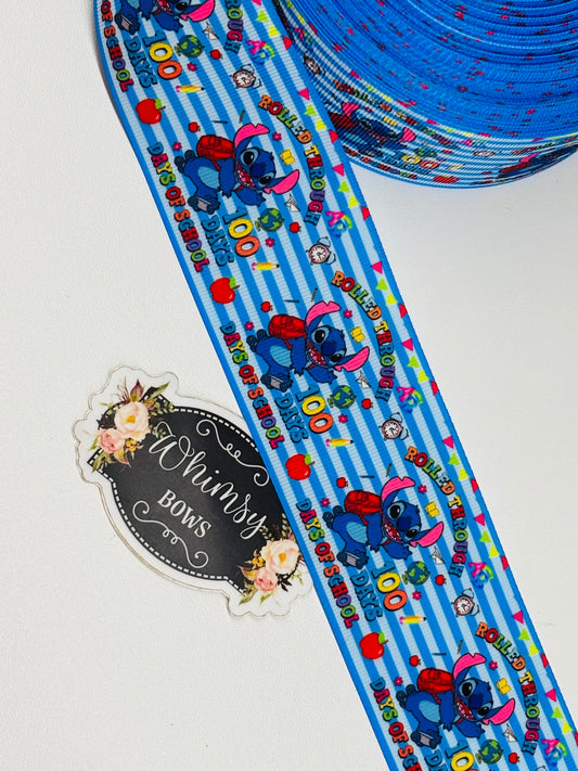 100 DAYS STITCH 2 inch Ribbon