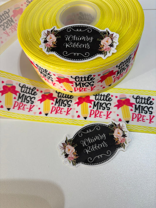 2 INCH - LITTLE MISS PRE-K  PRINT   - 1 yard