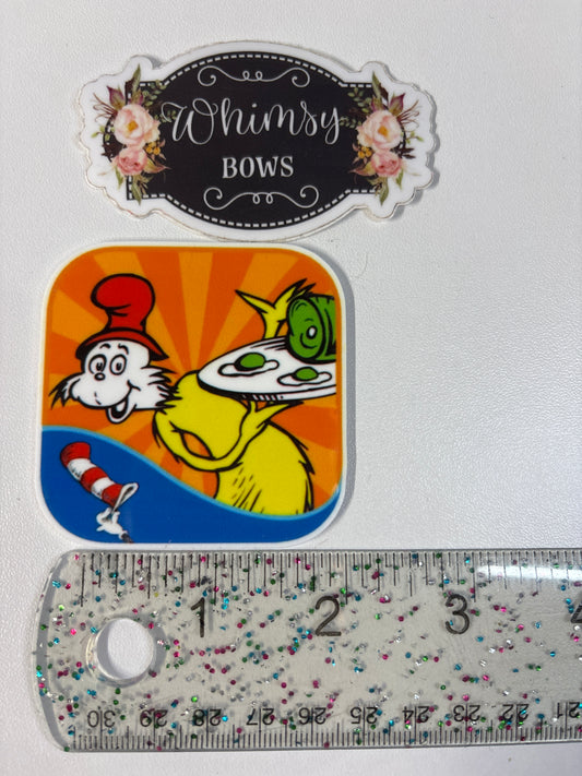 GREEN EGGS AND HAM DR SEUSS LARGE RESIN