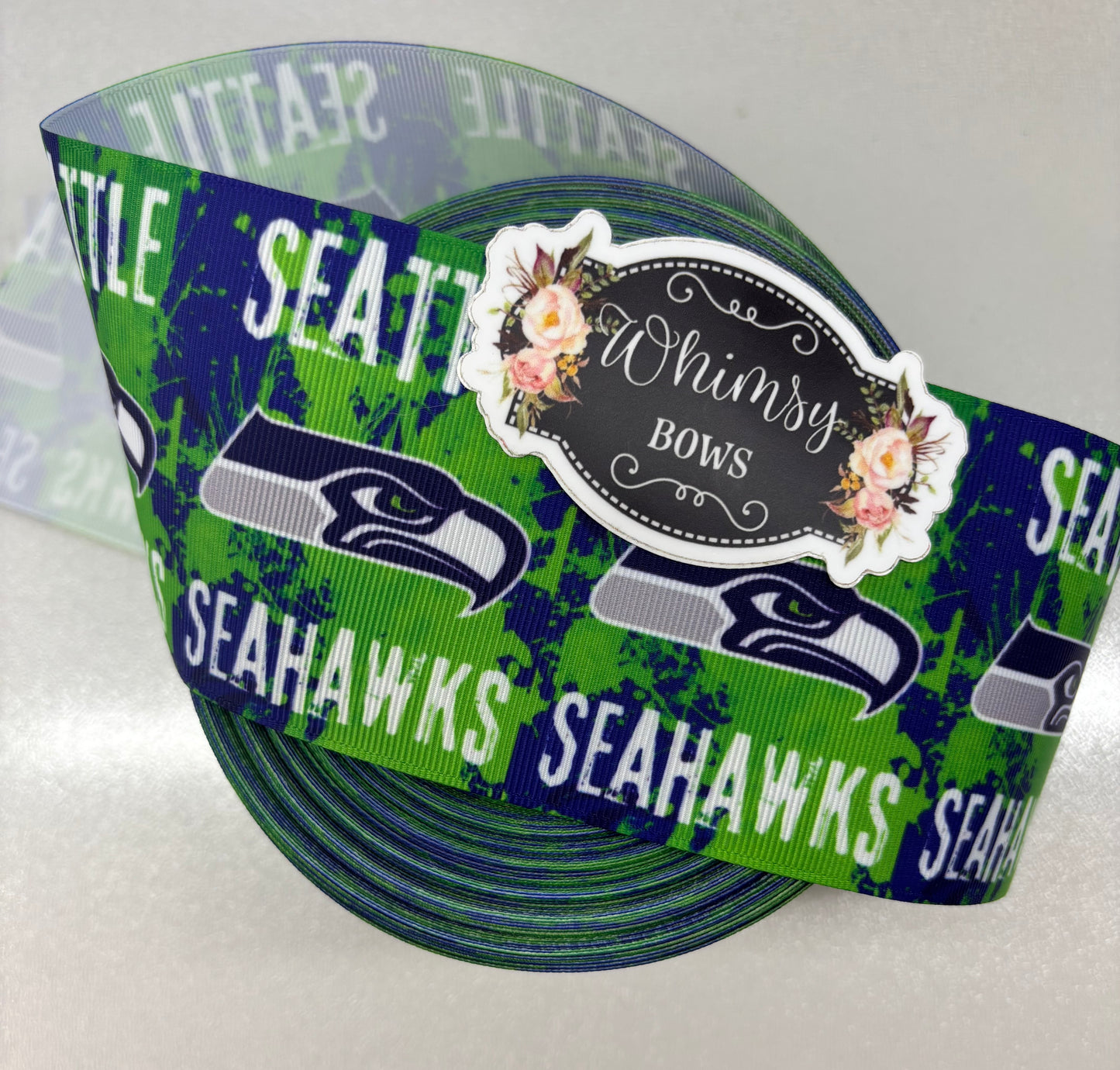 SEATTLE SEAHAWKS  3 inch printed ribbon
