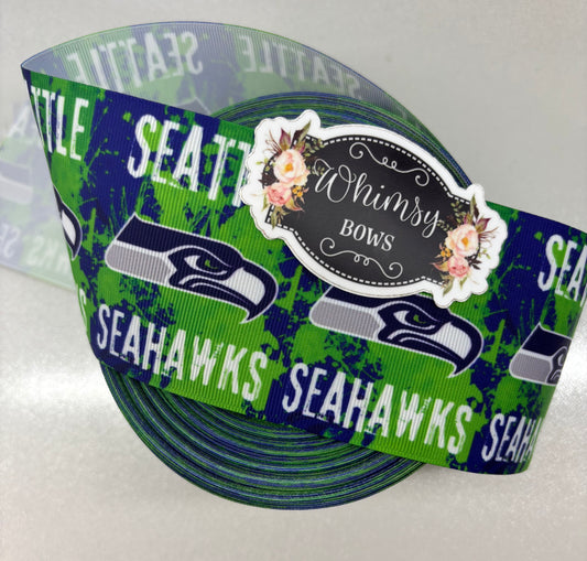 SEATTLE SEAHAWKS  3 inch printed ribbon