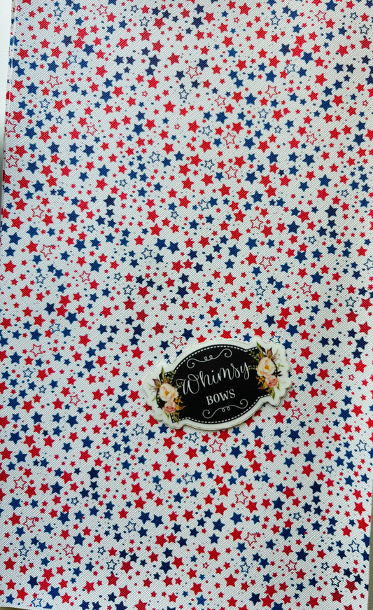 RED WHITE BLUE STARS FOURTH OF JULY sheet 7.9 by 12.9 inches