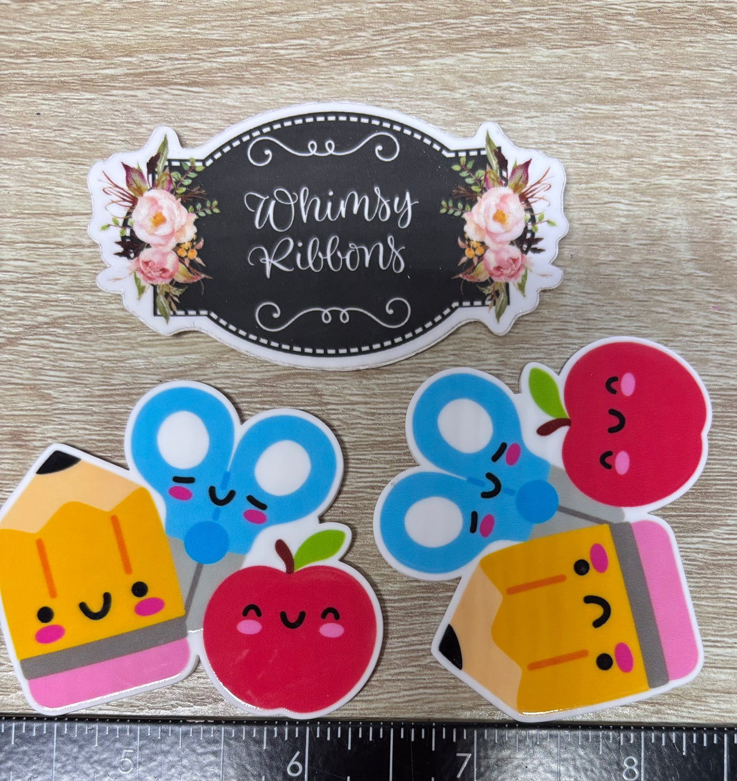 LARGE RESIN CUTE SCHOOL SUPPLIES