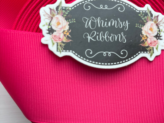 1.5 inch SHOCKING PINK  solid grosgrain  5 YARD ROLL $2