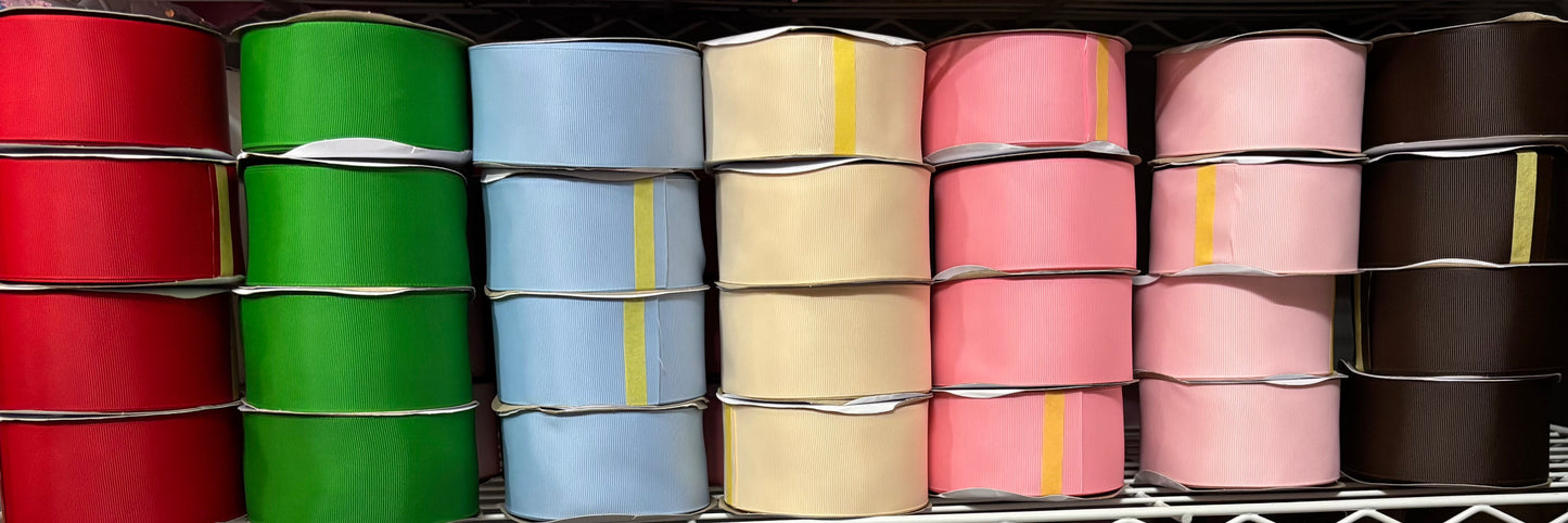 2  INCH SOLID GROSGRAIN 25 YARD ROLLS
