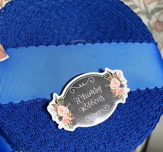2 INCH ROYAL BLUE WITH ROYAL BLUE STITCHING MOONSTITCH RIBBON - 1 YARD