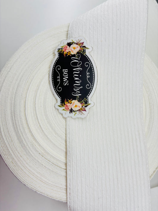 3 INCH CORDUROY WHITE RIBBON