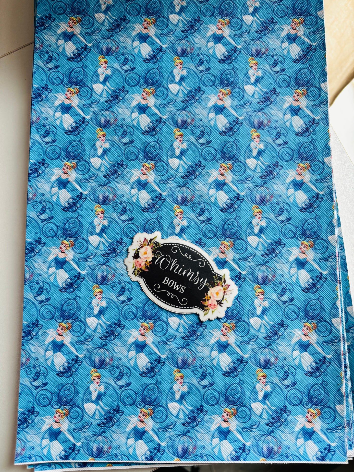 Cinderella FAUX sheet 7.9 by 12.9 inches