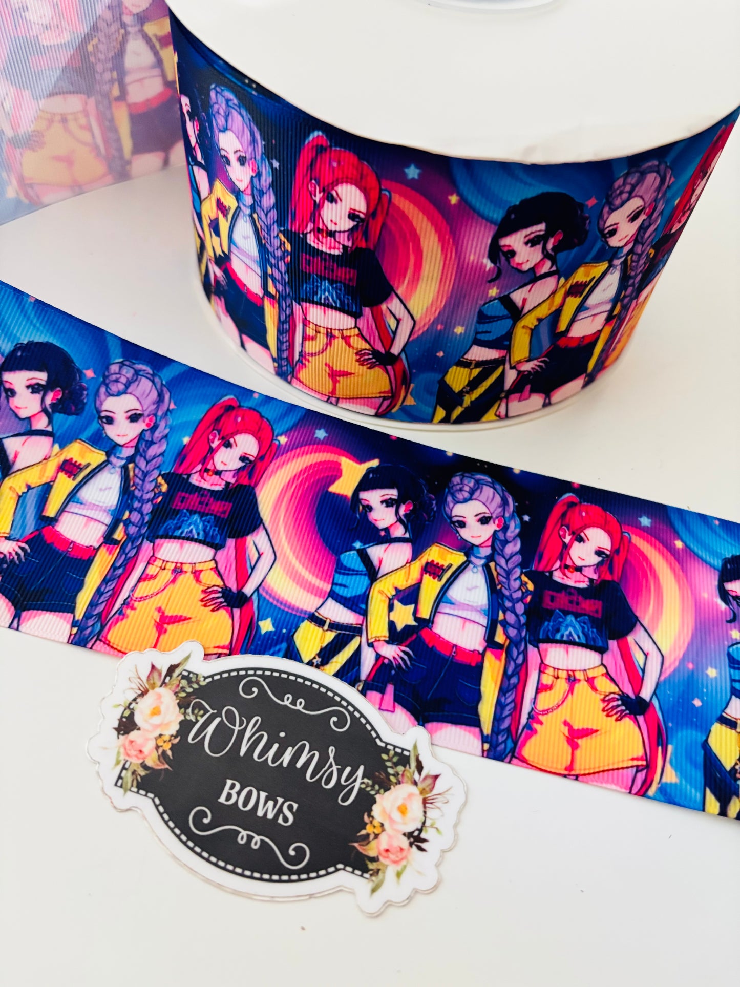 HUNTRX DEMON HUNTERS K-POP GIRLS 3INCH  RIBBON