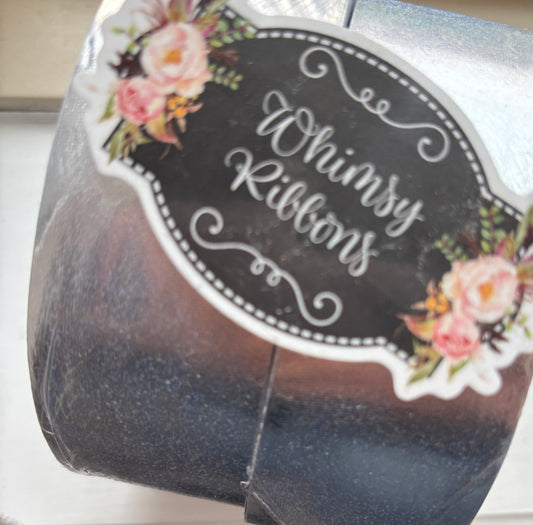 1.5 inch SILVER METALLIC  ribbon BIAS 25 yards