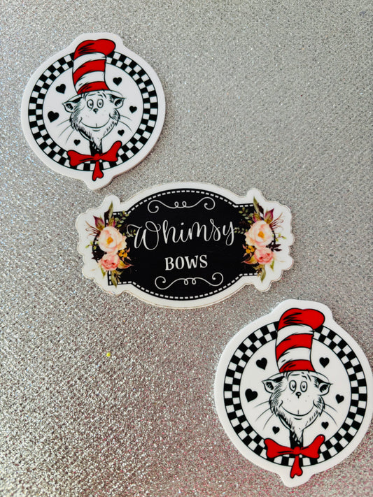 CAT HAT DR SEUSS. ROUND LARGE RESIN