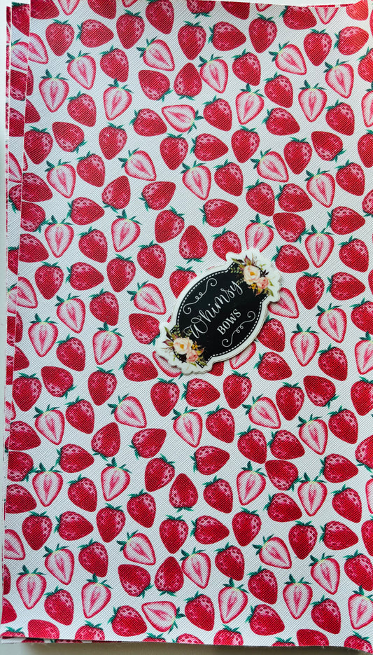STRAWBERRIES FAUX sheet 7.9 by 12.9 inches