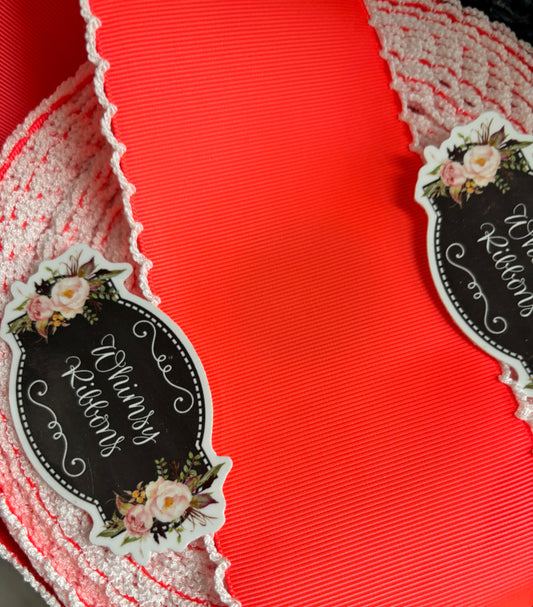 1.5 NEON ORANGE  WITH WHITE STITCHING