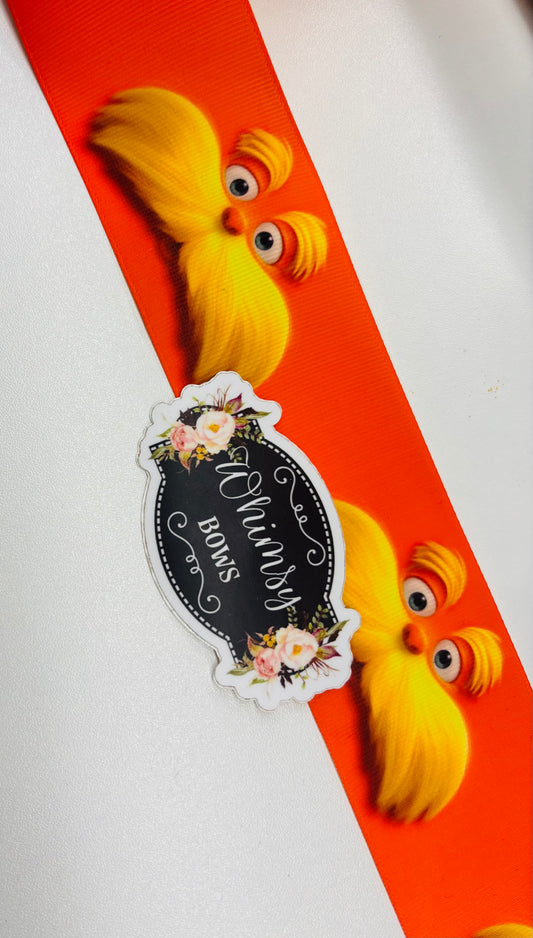 LORAX FACE 2 inch Ribbon Dr Seuss