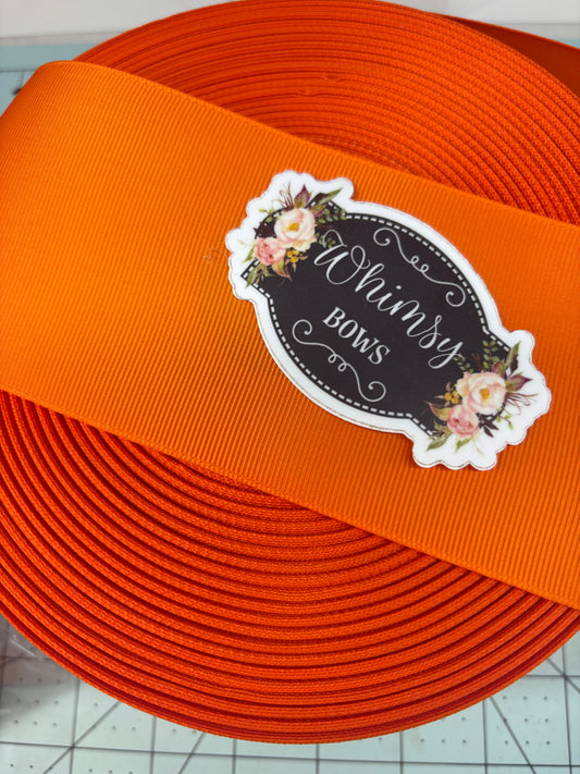 RUSSET ORANGE  3 inch solid grosgrain ribbon- 5 yard roll