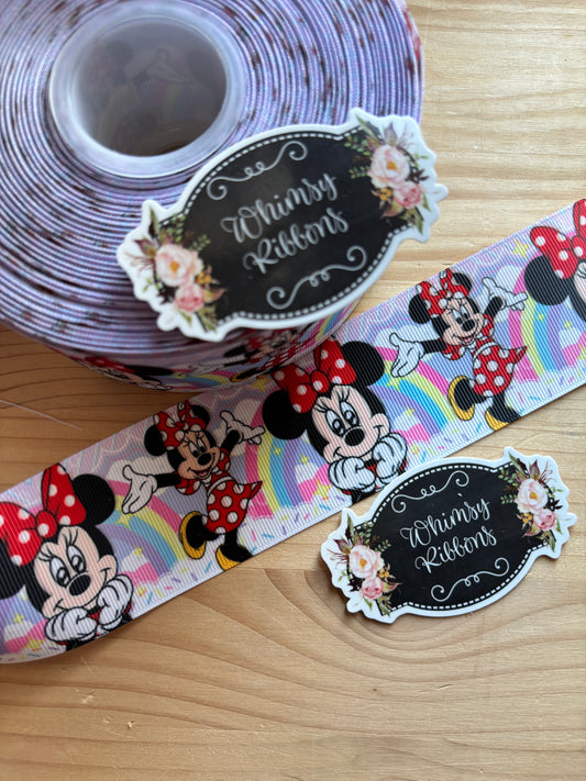 2 INCH - MINNIE RED PRINT   - 1 yard