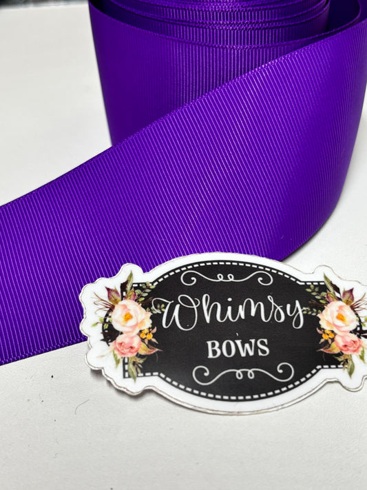 1.5 inch PURPLE solid grosgrain  5 YARD ROLL $2