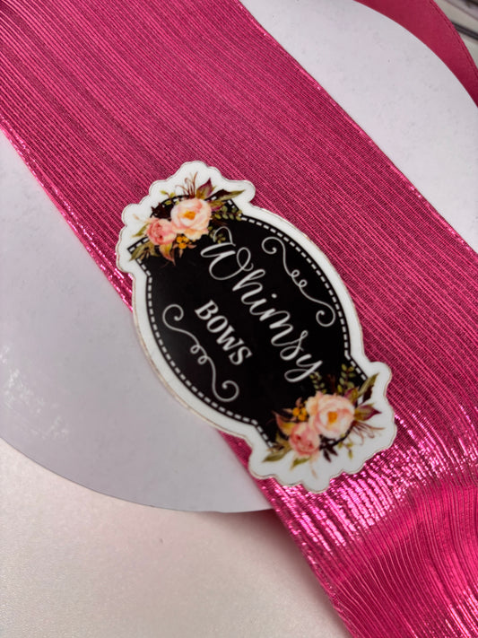 3 INCH SOFT METALLIC  RIBBON PINK