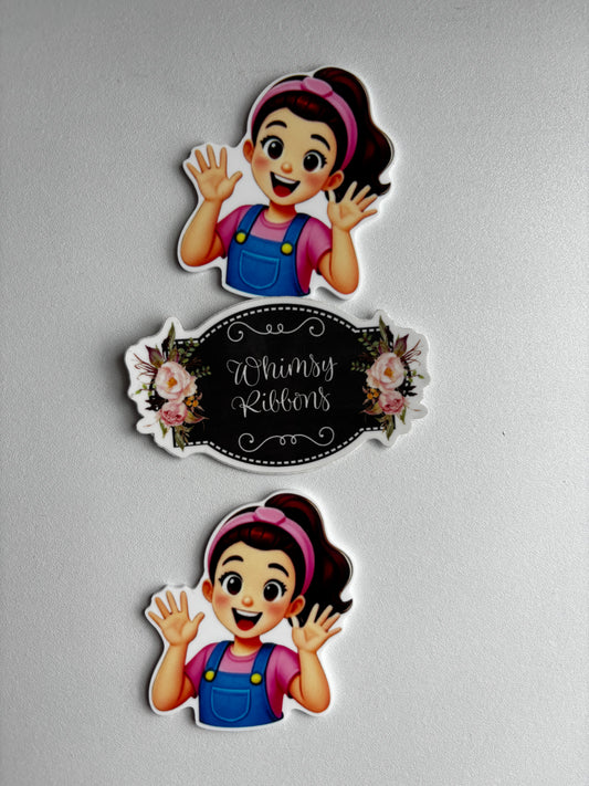 LARGE RESIN MISS WAVING   SCHOOL