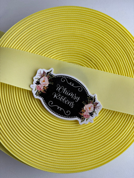 1.5 inch BABY MAIZE solid grosgrain  5 YARD ROLL $2