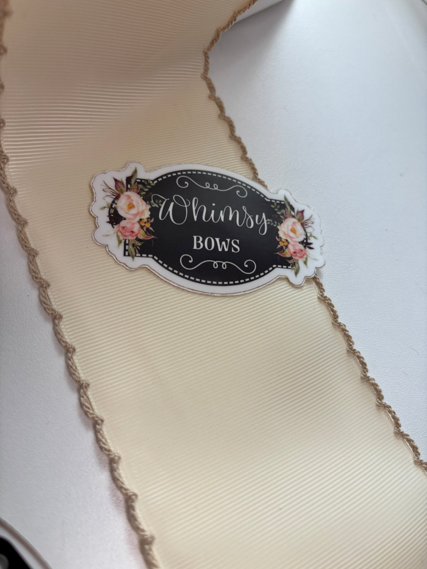 2.25 CREAM w TAN MOONSTITCH