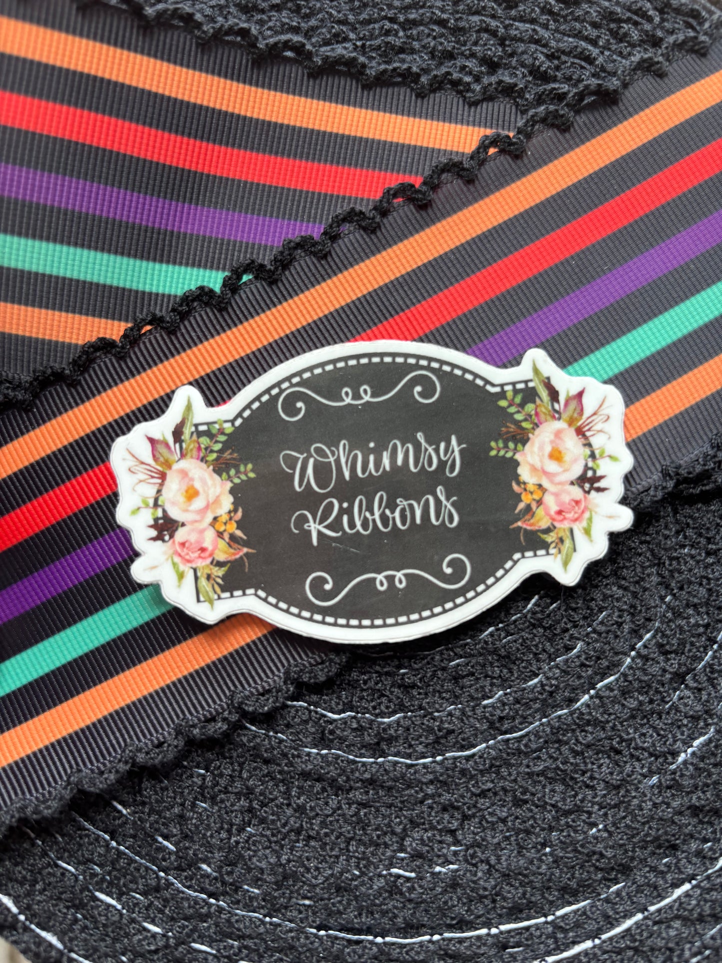 2 INCH HALLOWEEN STRIPES MOONSTICH