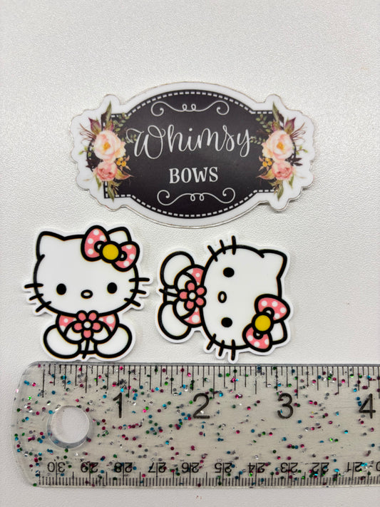 HK Kitty w flower Small Resin