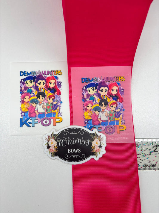 DTF PRINT FOR RIBBON  Kpop demon hunter 1 Piece 3 inch size