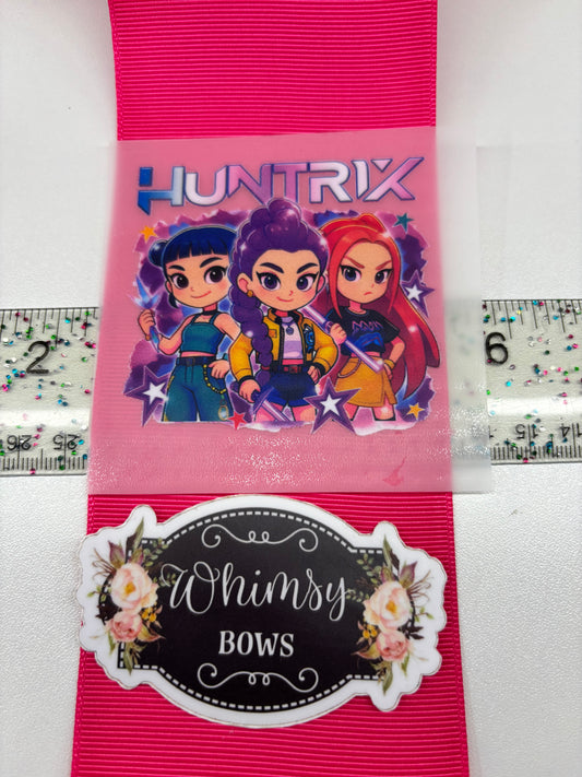 DTF PRINT FOR RIBBON  HUNTRX Kpop demon hunter 1 Piece 3 inch size