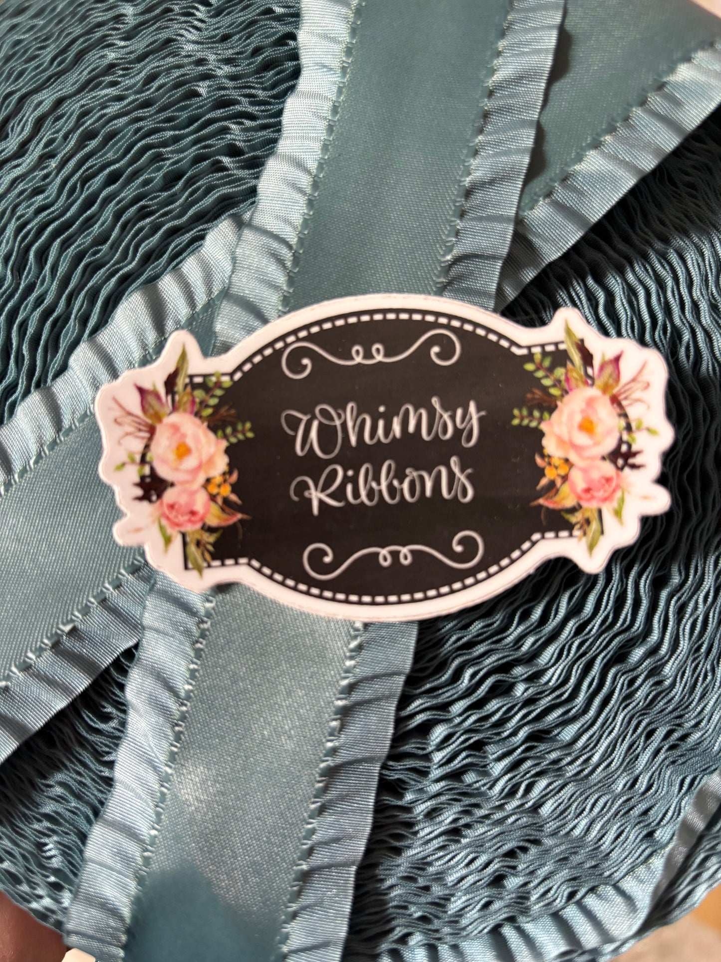 1.5 inch satin ANTIQUE BLUE