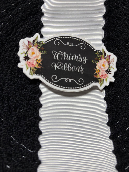 2 INCH WHITE W BLACK MOONSTITCH