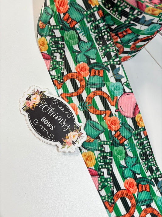 LUCKY - ST PATRICKS DAY  3 inch GROSGRAIN RIBBON