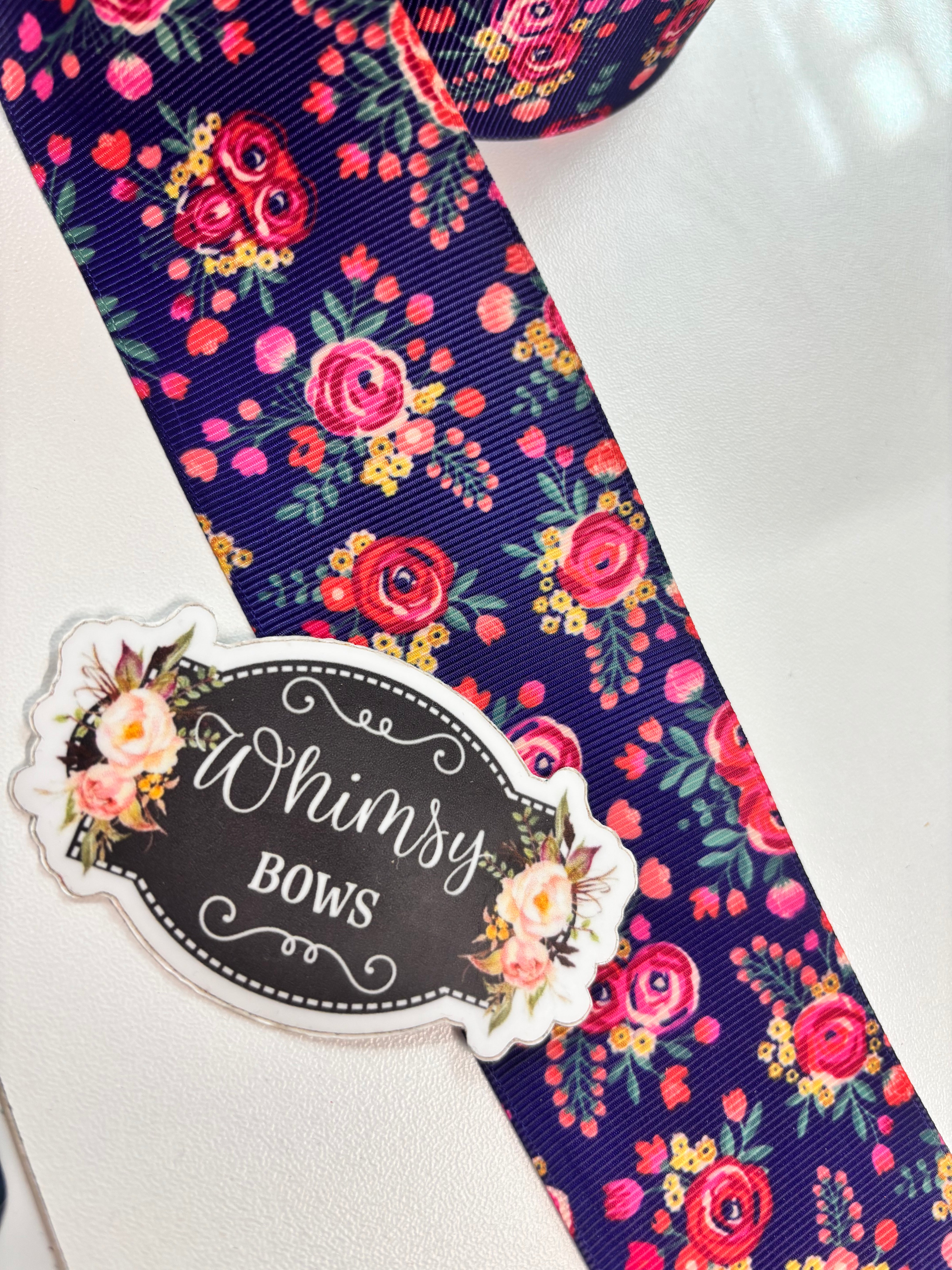 2 Inch FLORAL RIBBON ribbon – Whimsy Ribbons and Bows