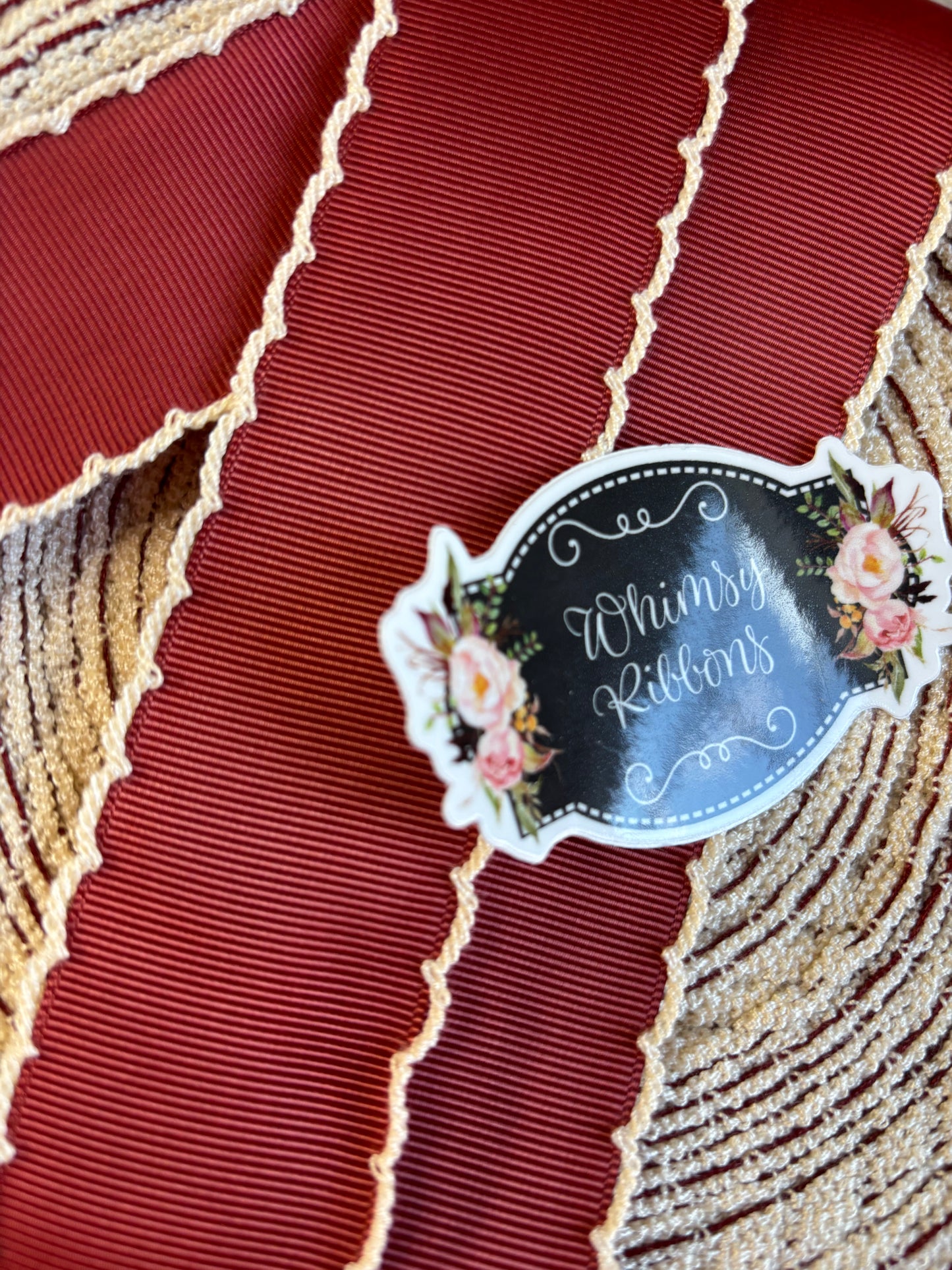 2 INCH RUST W CREAM STITCHING