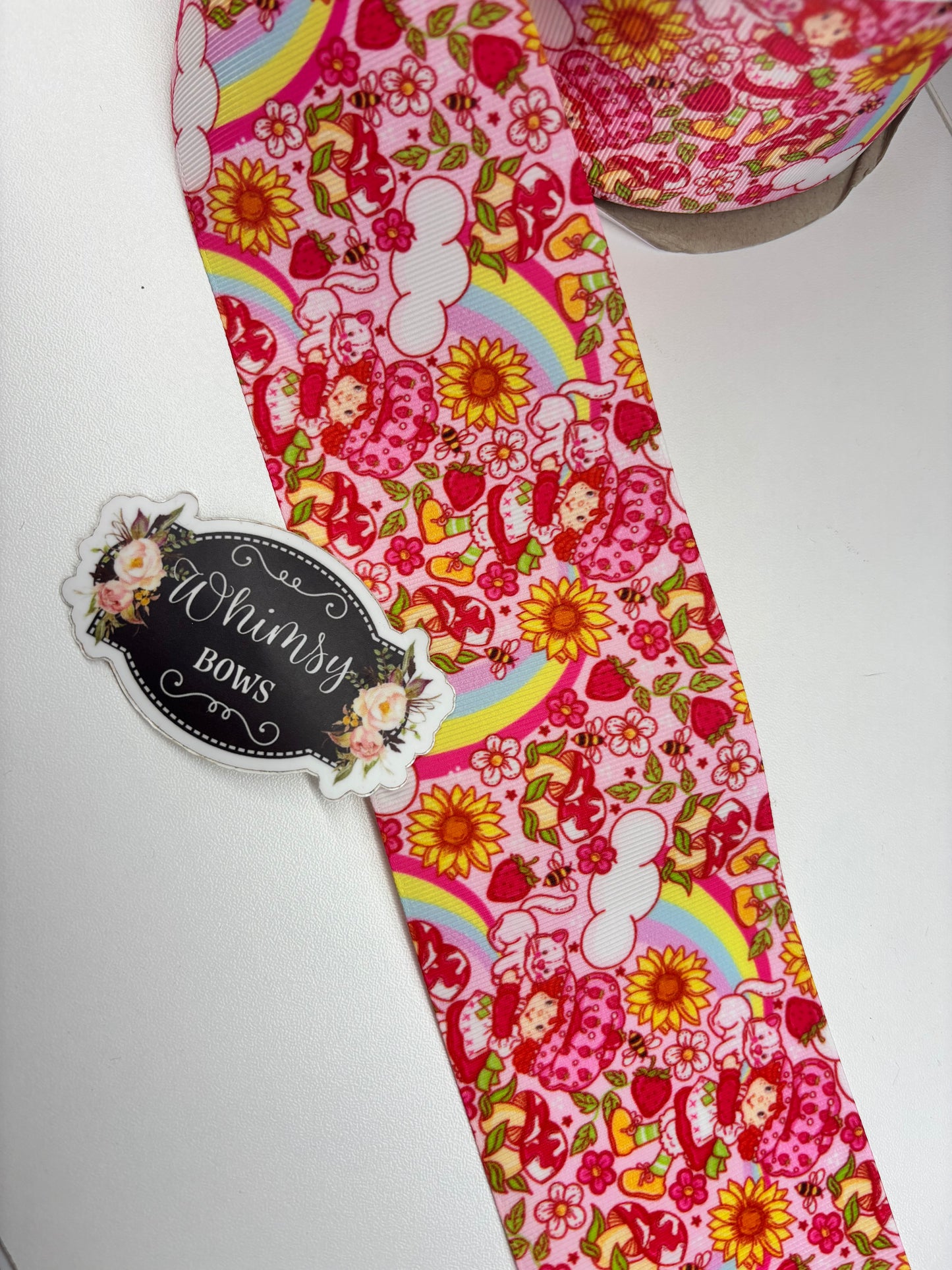 2 INCH STRAWBERRY SHORTCAKE PINK RIBBON