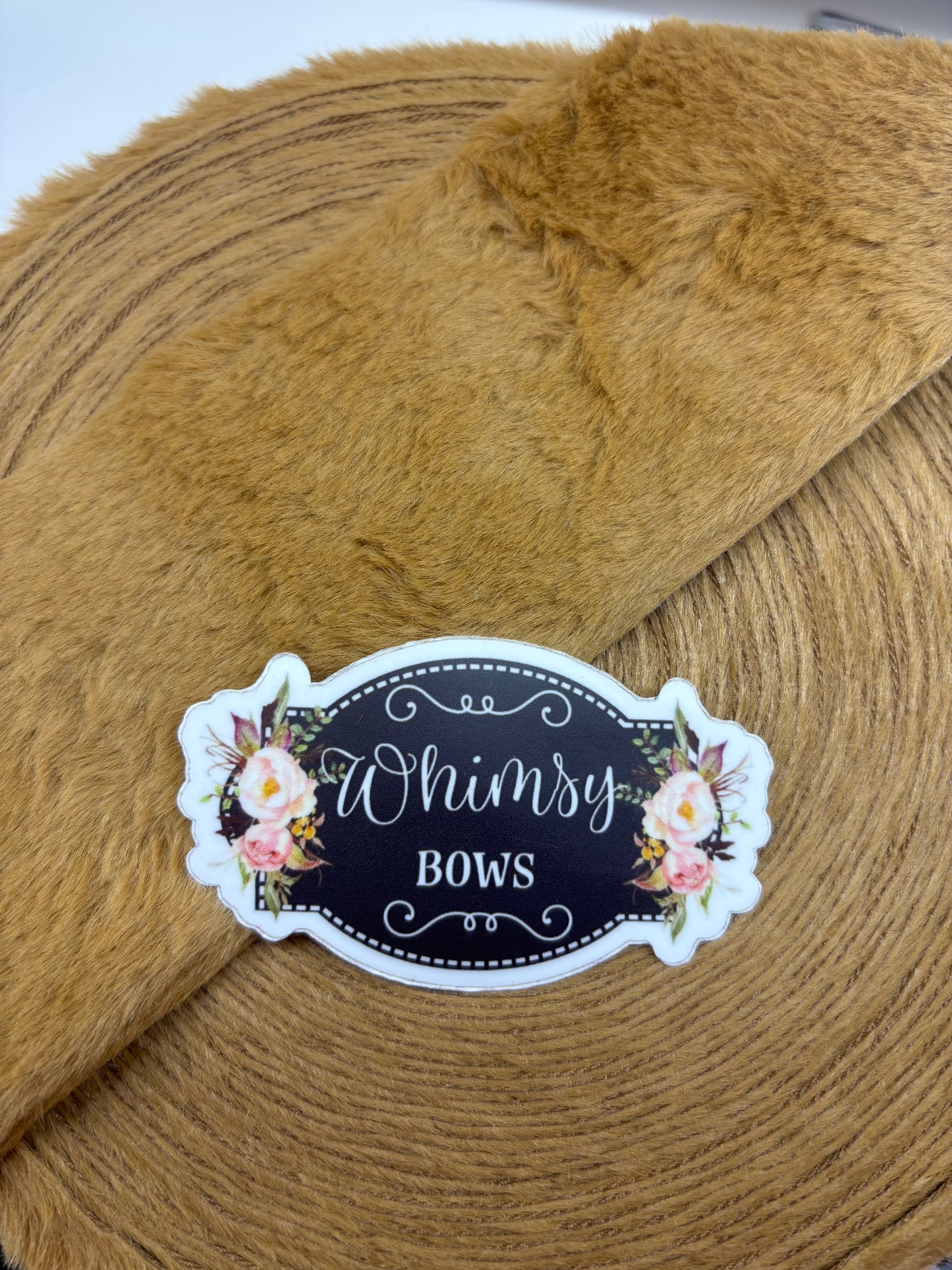 3 INCH FUZZY RIBBON TAN