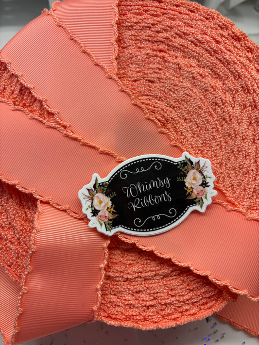 2 INCH LIGHT CORAL W LIGHT CORAL STITCHING