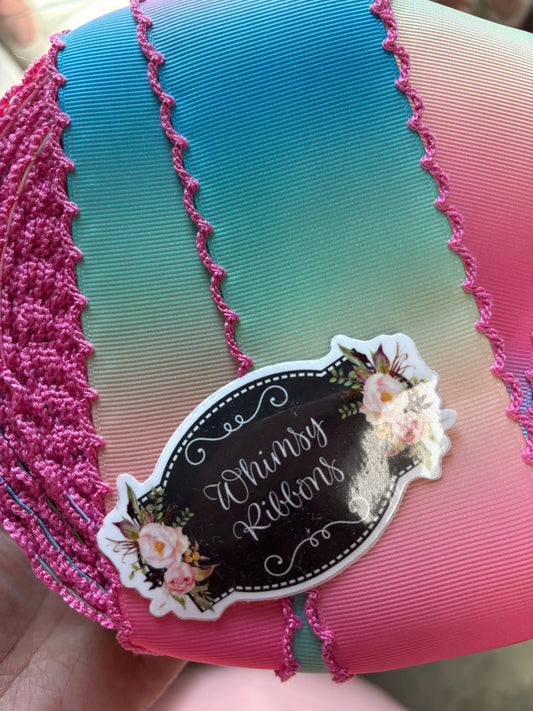 RAINBOW OMBRÉ W PINK MOONSTITCH