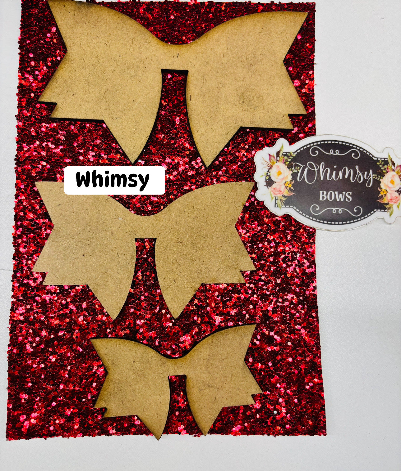 THIN WOOD TEMPLATES FOR FAUX BOWS SET OF 3