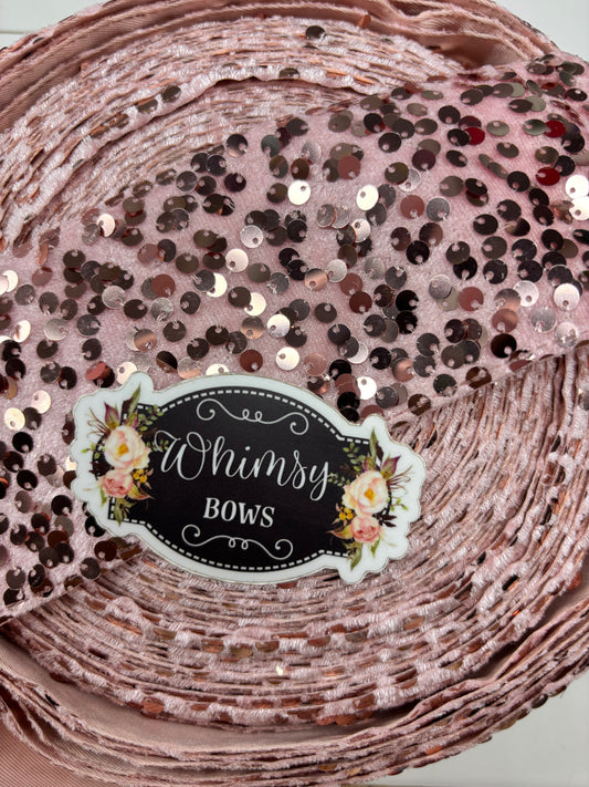 3 INCH ROSE GOLD   SEQUIN 36  inches ***