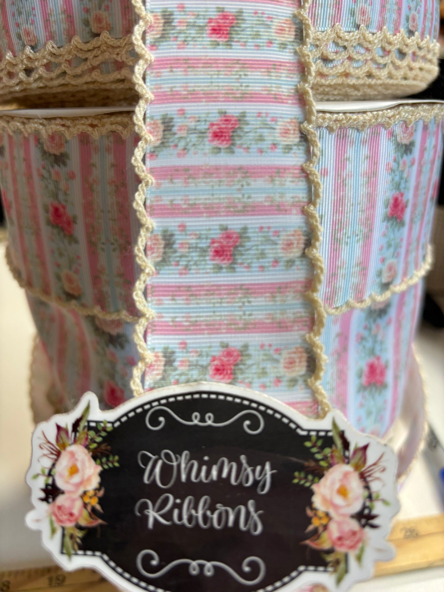 Vintage roses moonstitch - price by the yard - pick your size