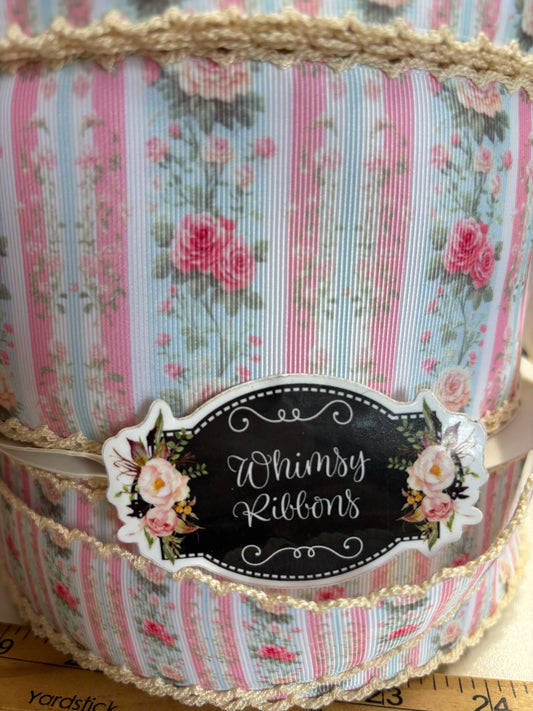 Vintage roses moonstitch - price by the yard - pick your size