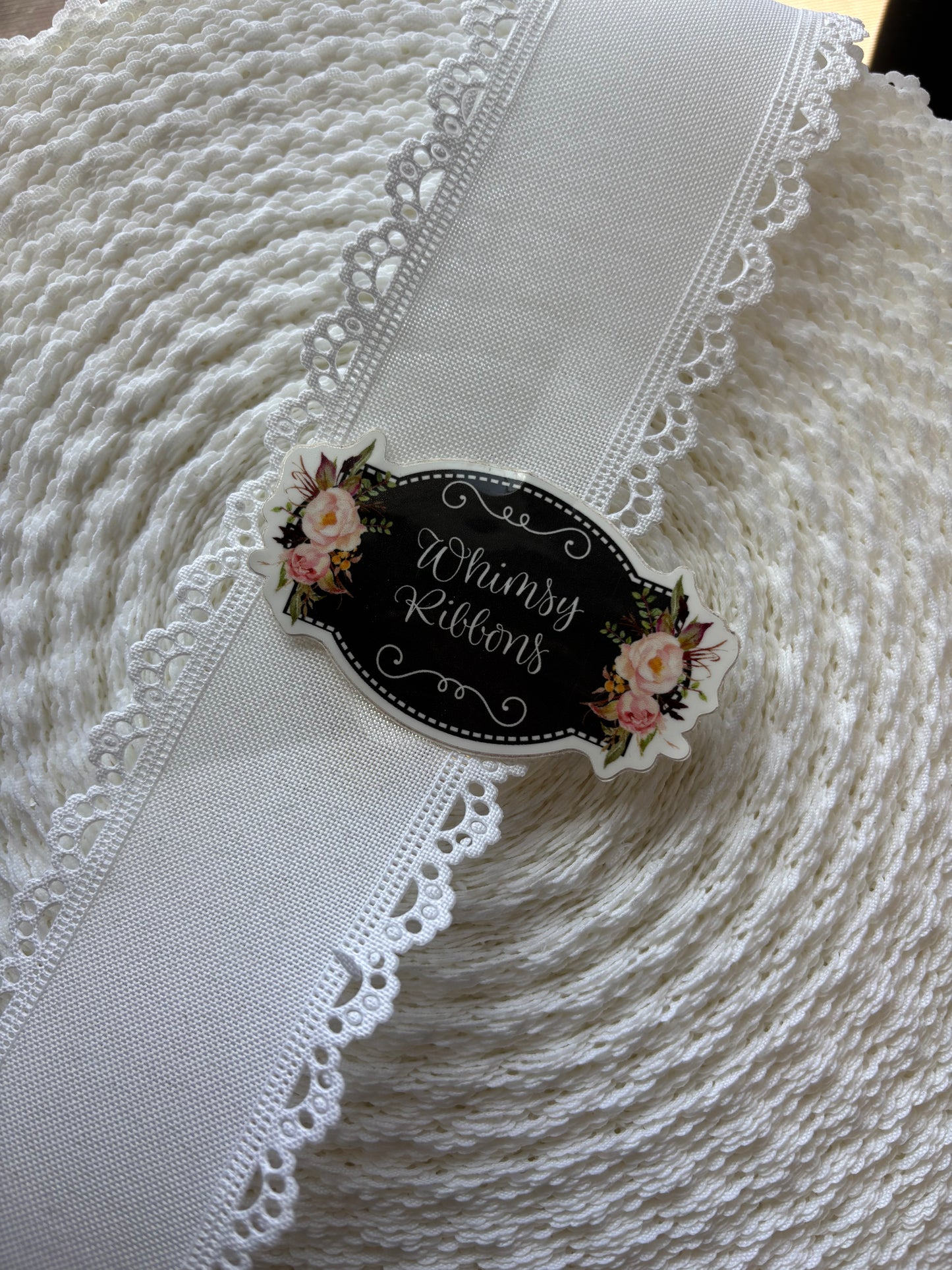 2.5 LACE SCALLOPED CANVAS - choose color and yards