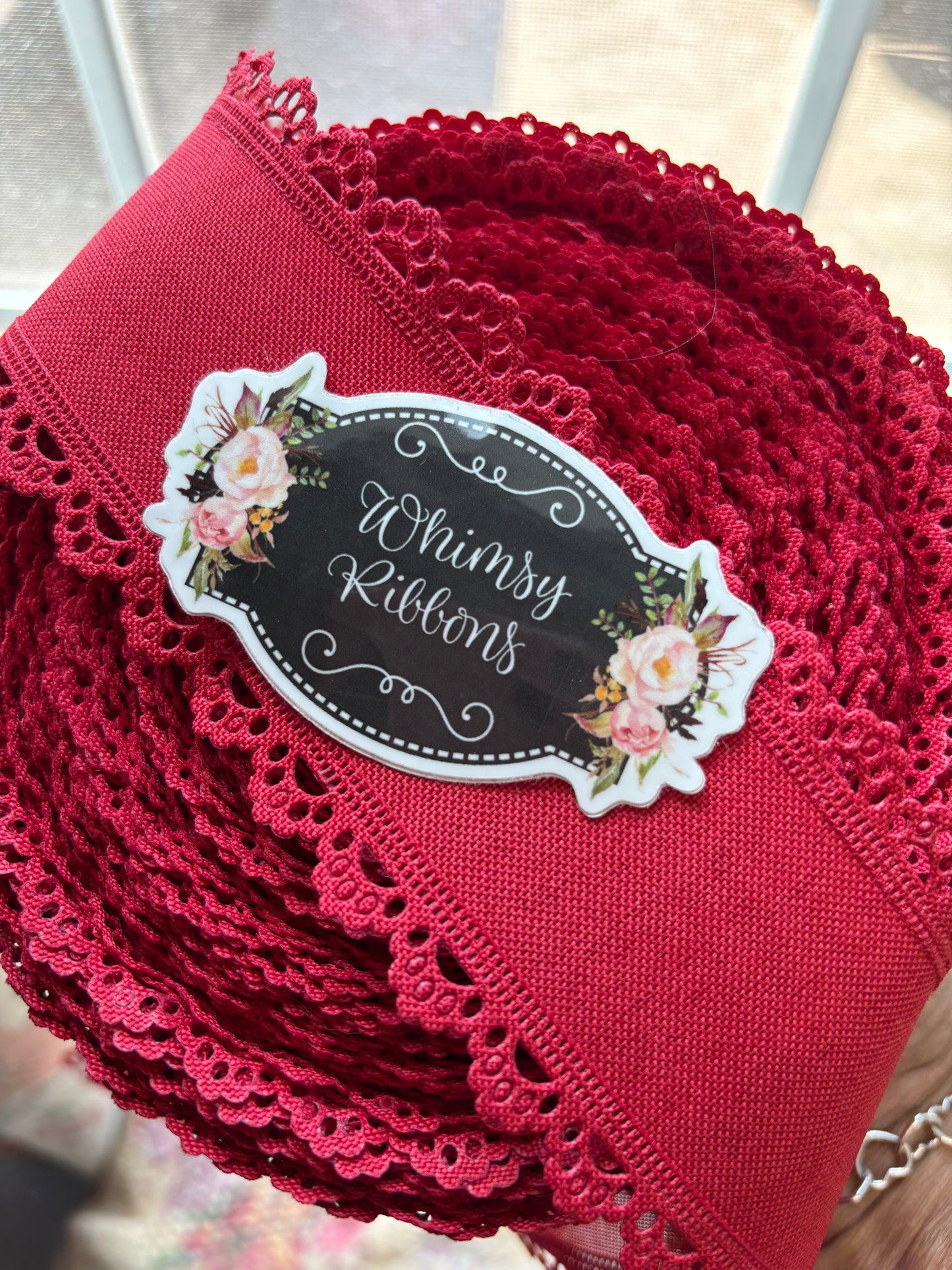 2.5 LACE SCALLOPED CANVAS - choose color and yards