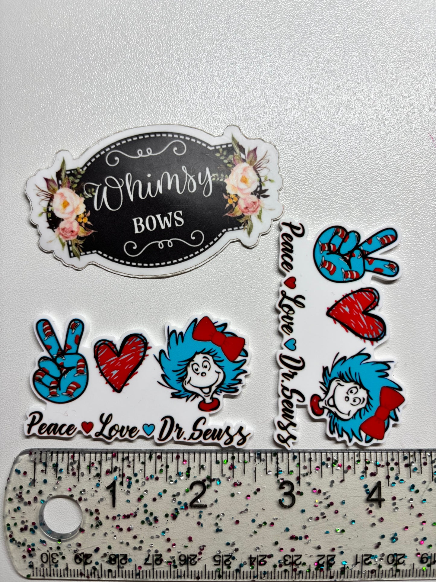 PEACE LOVE DR SEUSS  LARGE RESIN