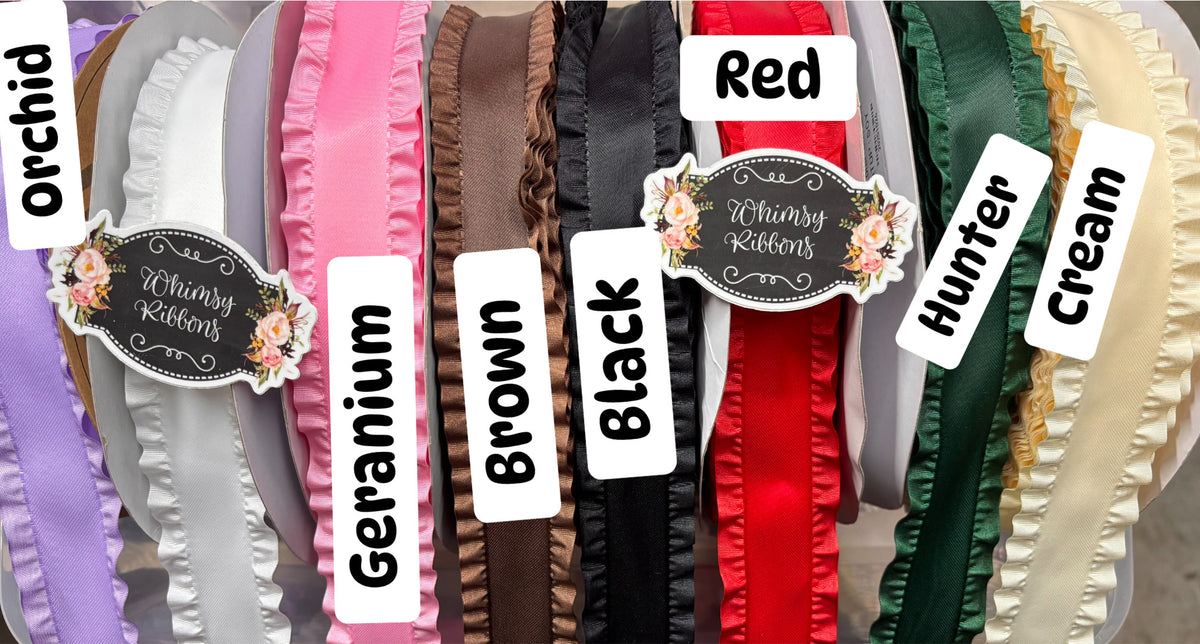 1.5 BETTER QUALITY RUFFLE - it's rufflier - choose color and yards